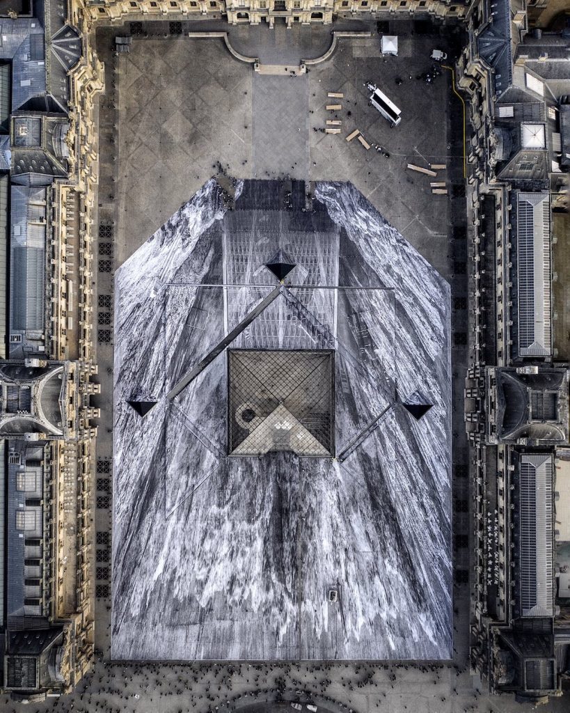 JR Louvre , The Secret of the Great Pyramid, Paris, Louvre Museum, 2019. 