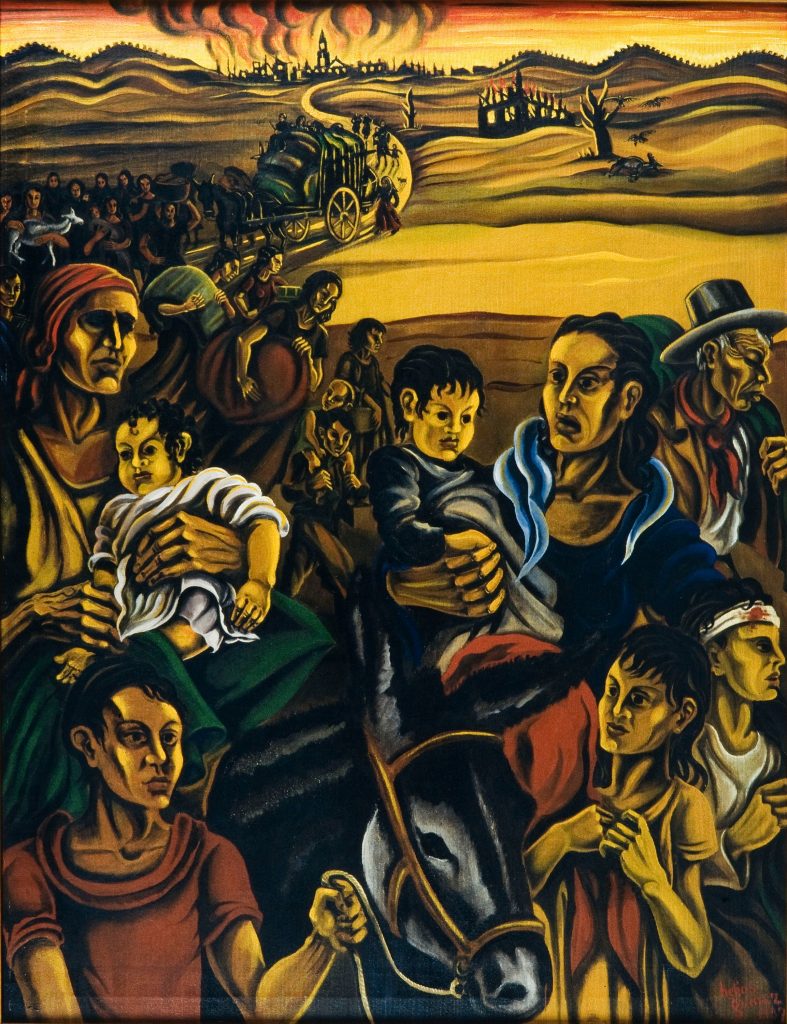 Romani art, Helios Gomez, Evacuation, 1937 