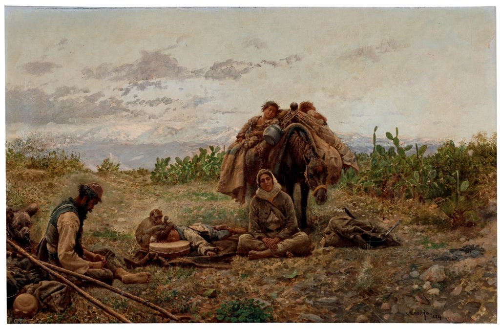 Romani art Joaquín Araujo Sánchez-Ruano, Where Will We Go? (Bosnians), 1884, Museo del Prado, Madrid, Spain.