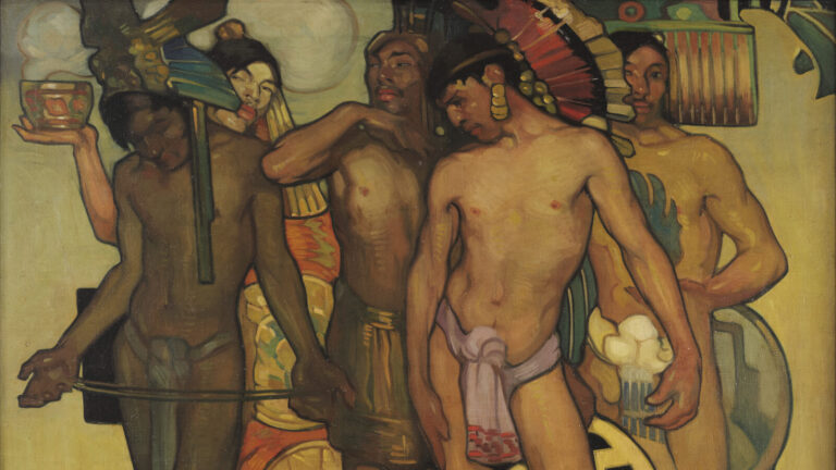 Saturnino Herrán: Saturnino Herrán, Our Ancient Gods, 1916, Museo Colección Blaisten, Mexico City, Mexico. Detail.
