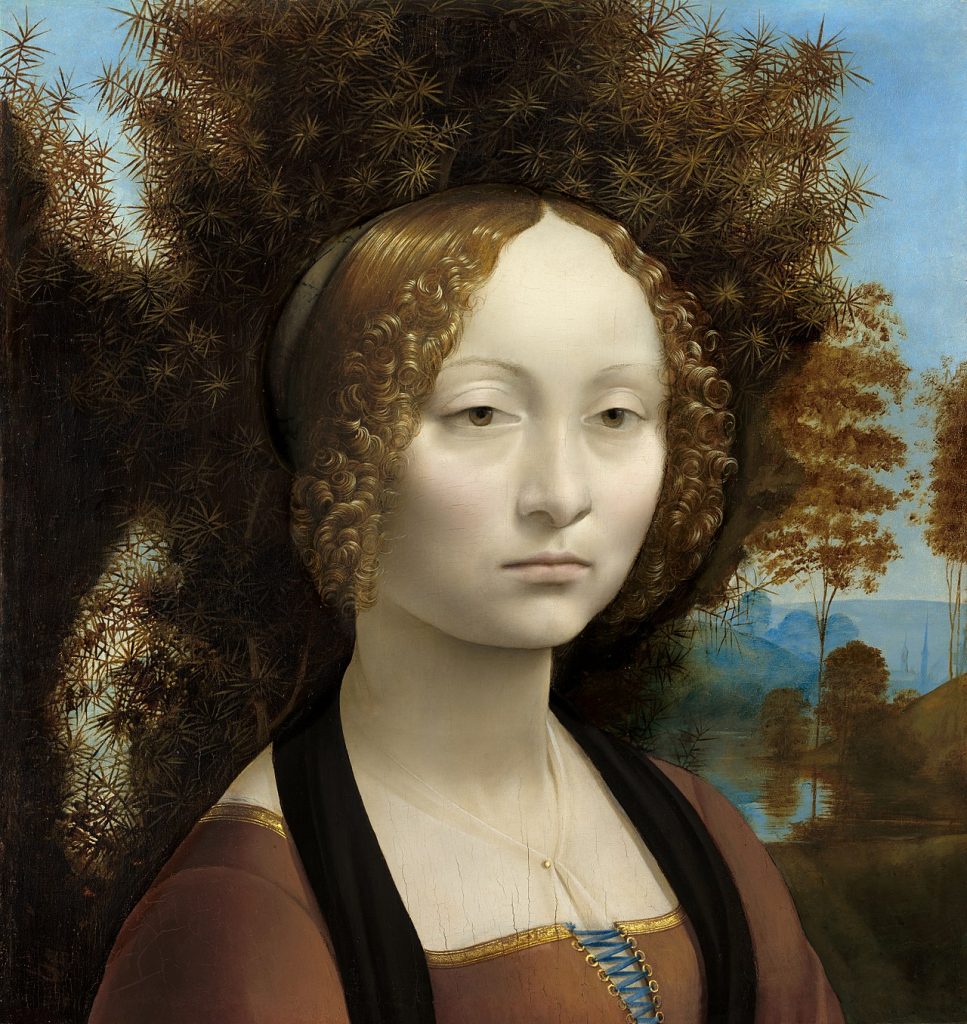 Ginevra de' Benci, Leonardo da Vinci, 1474-1478, National Gallery of Art, Washington D.C., USA
