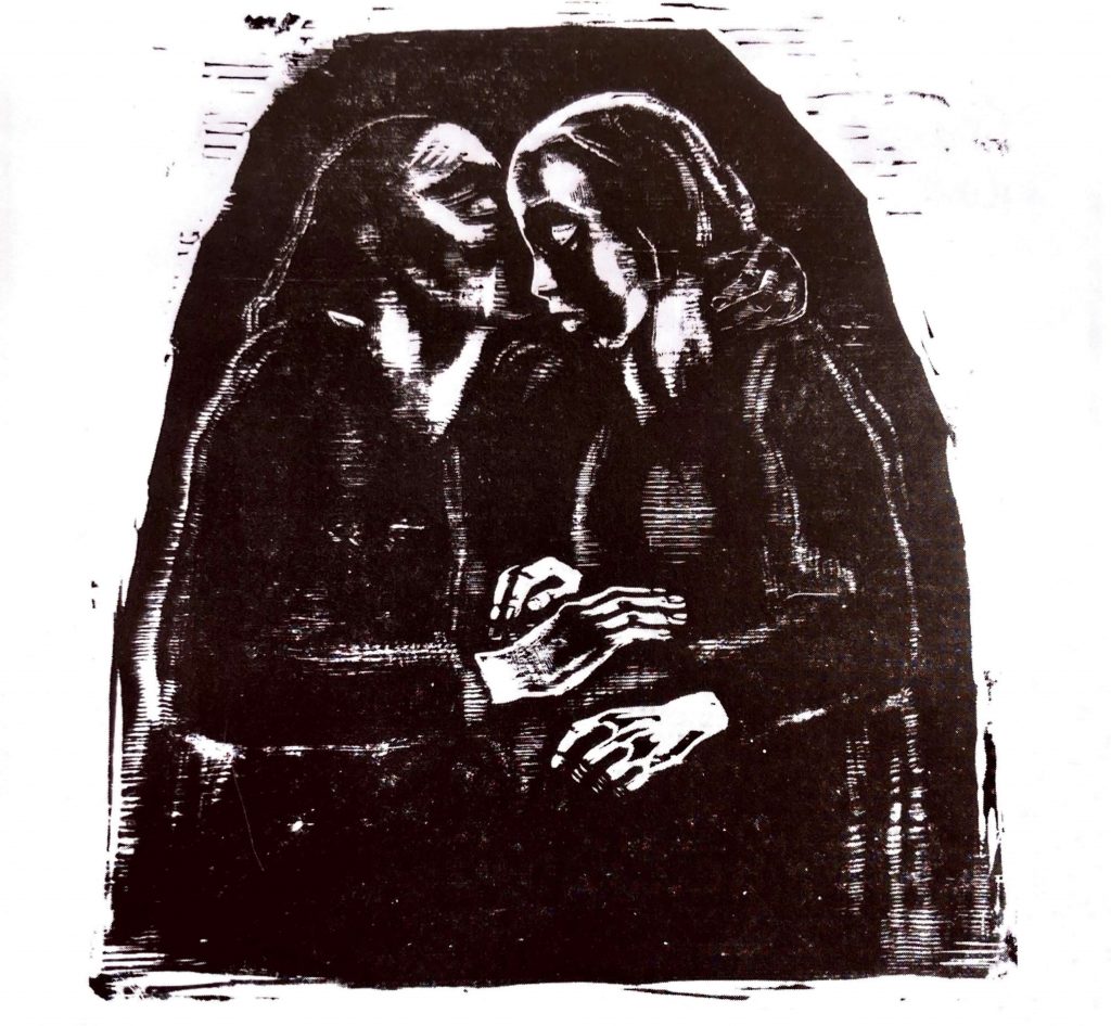 käthe kollwitz art: Mary and Elizabeth, 1928. 