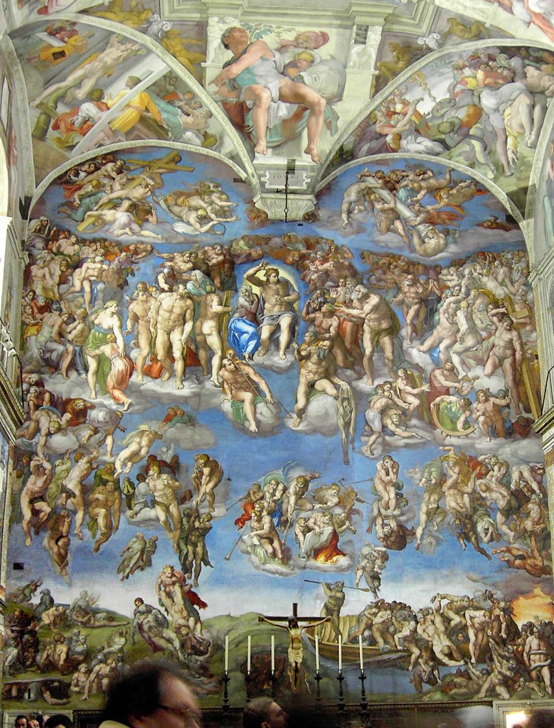 Michelangelo, The Last Judgement panel from the Sistine Chapel, Vatican, Vatican City.