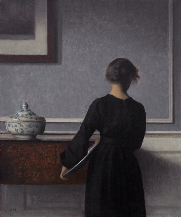 Vilhelm Hammershøi Painting as Poetry: Vilhelm Hammershøi, Interior with Young Woman Seen from the Back, 1904, Randers Museum of Art, Randers, Denmark.
