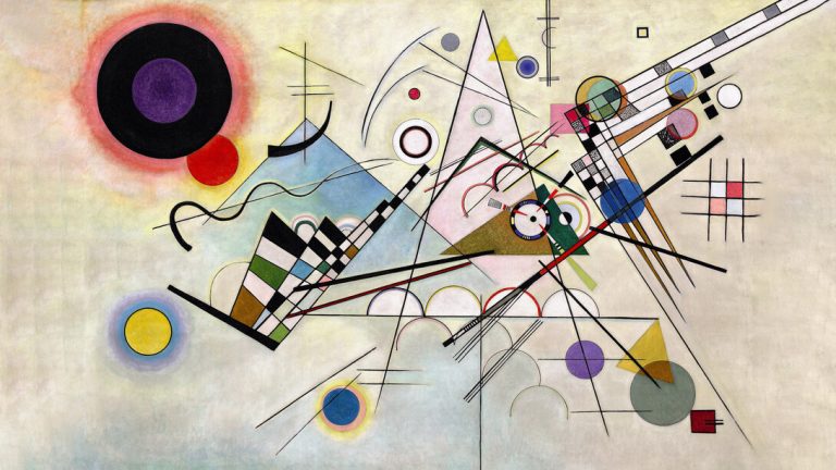 Synesthesia art: Wassily Kandinsky, Composition VIII, 1923. Wikimedia Commons (public domain).
