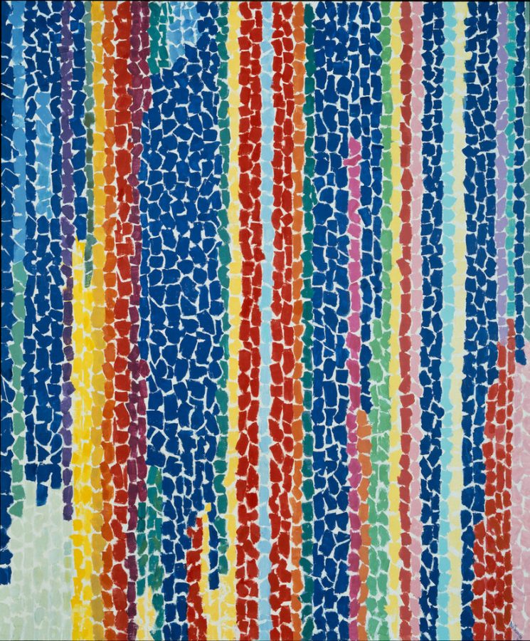 Alma Thomas, Iris, Tulips, Jonquils, and Crocuses, 1969, National Museum of Women in the Arts, Washington, DC, USA. color field painting