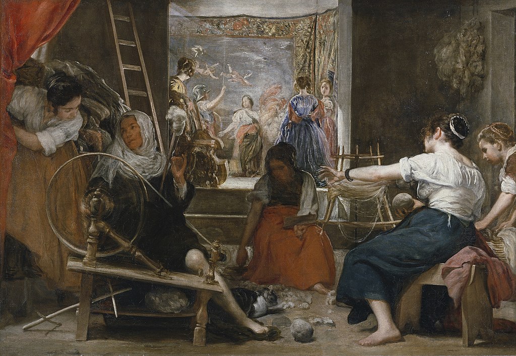 Paintings in paintings. Diego Velázquez, The spinners or The Fable of Arachne, 1655, Museo del Prado, Madrid, Spain.
