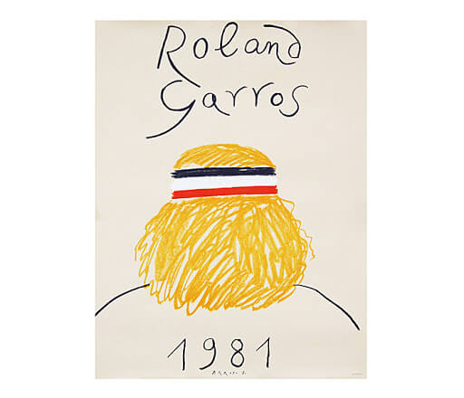 Learn about Art: Eduard Arroyo, Roland Garros poster, 1981. Photo by by Eduardo Arroyo/Galerie Lelong-FF.