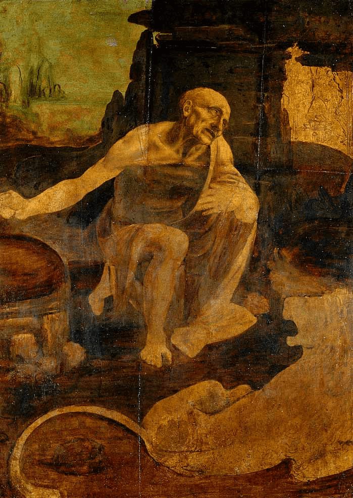 Leonardo da Vinci, Saint Jerome, ca. 1480, Pinacoteca Vaticana, Vatican City.