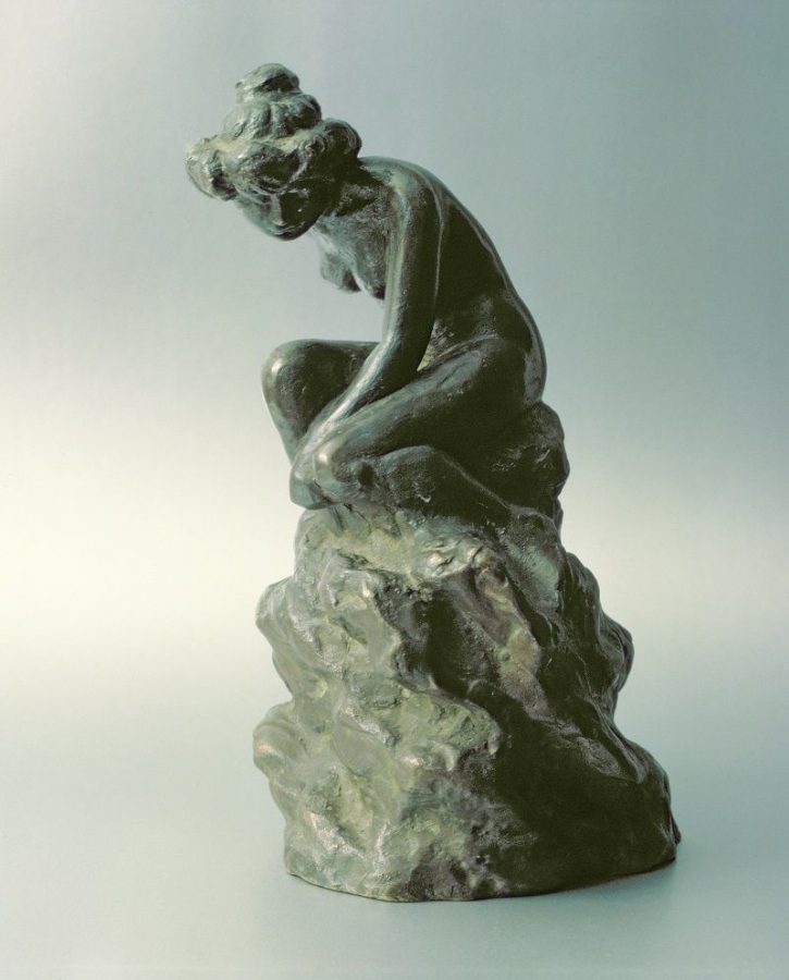 Alphonse Mucha, Nude on a Rock, 1899, bronze, Mucha Trust Collection, Prague, Czech Republic. © 2021 Mucha Trust. Courtesy of North Carolina Museum of Art.