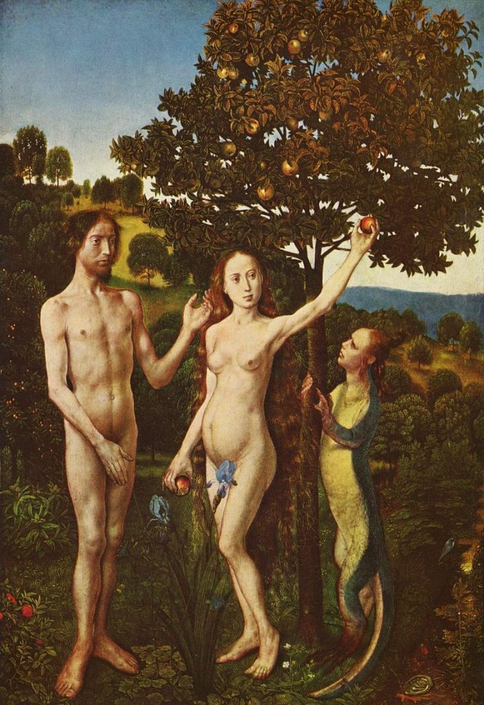 Hugo van der Goes, The Fall of Adam, c. 1480, Kunsthistorisches Museum, Vienna, Austria.