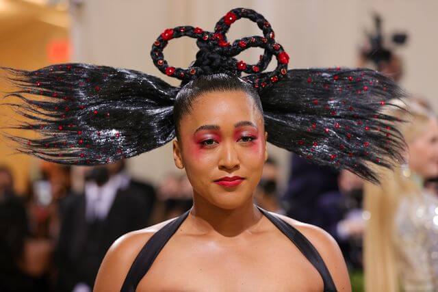 Naomi Osaka in Louis Vuitton, Met Gala 2021, New York, NY, USA. Photo by Theo Wargo/Getty Images.