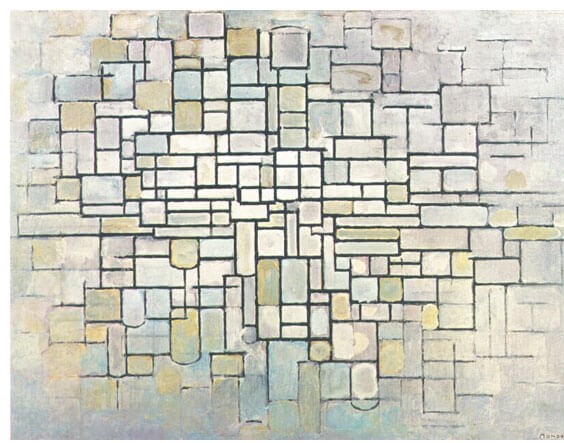 Learn about Art: Piet Mondrian, Composition II, 1913, Kröller-Müller Museum, Otterlo, Netherlands.