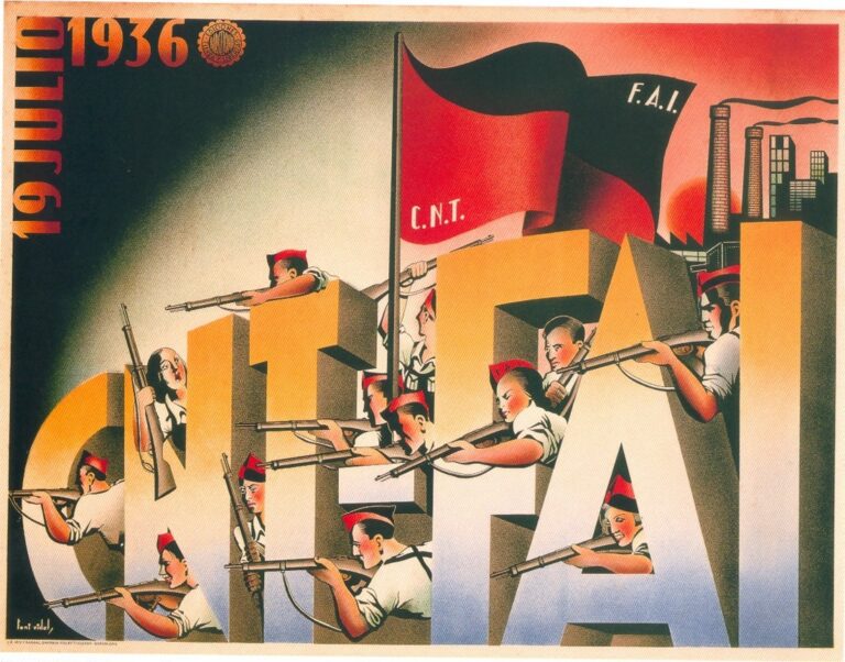 Art of the Spanish Civil War: Toni Vidal, CNT-FAI, 1936, Library of Congress (originally published in the Barcelona newspaper “Tierra y Libertad”)
