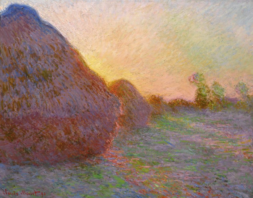 color theory: Claude Monet, Meules, 1890, Museum Barberini, Potsdam, Germany.
