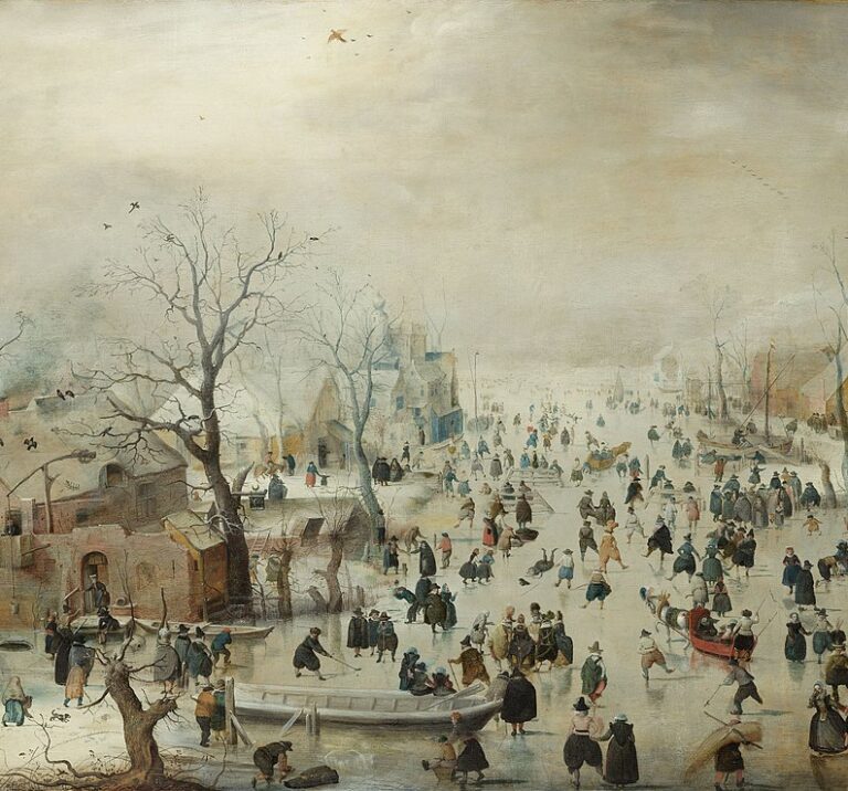 Ice Skaters in Painting