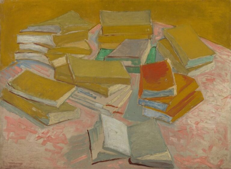 books about artists: Vincent van Gogh, Piles of French Novels, 1887, Van Gogh Museum, Amsterdam, Netherlands.
