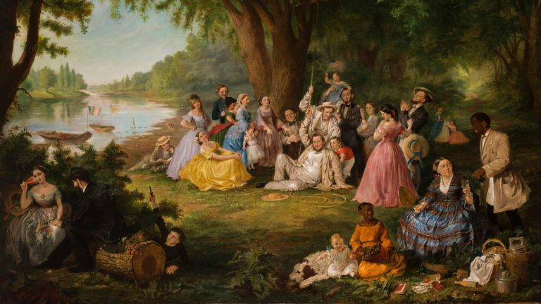 american female artists: Lilly Martin Spencer, The Artist and Her Family at a Fourth of July Picnic, National Museum of Women in the Arts, Washington, DC, USA. Detail.
