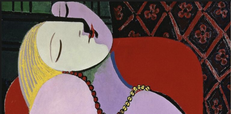 Picasso Women: Pablo Picasso, The Dream, 1932, private collection. Pinterest. Detail.
