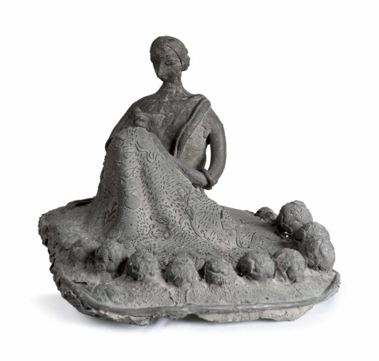 Indian modern sculptors: Meera Mukherjee, Untitled (Srishti), bronze, ca. 1970s. Christie’s.

