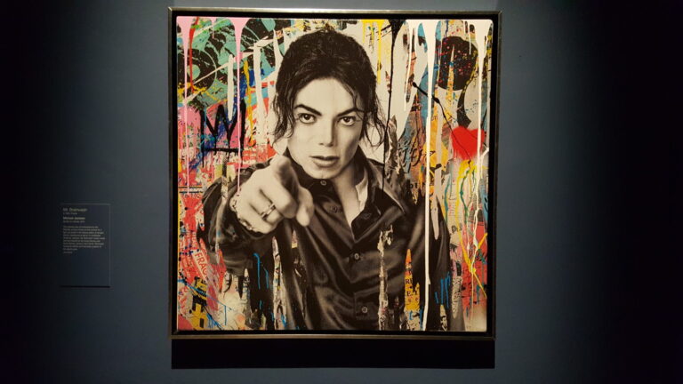 Michael Jackson: on the wall: Mr. Brainwash, Michael Jackson, 2014. Photo by Joanna Kaszubowska
