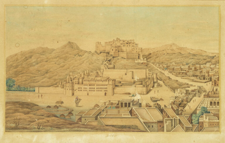 In Good Company at Bonhams: Att. to Mazhar Ali Khan, View of Mecca, ca. 1840-55, Delhi (India). Source: ArtsofHindostan
