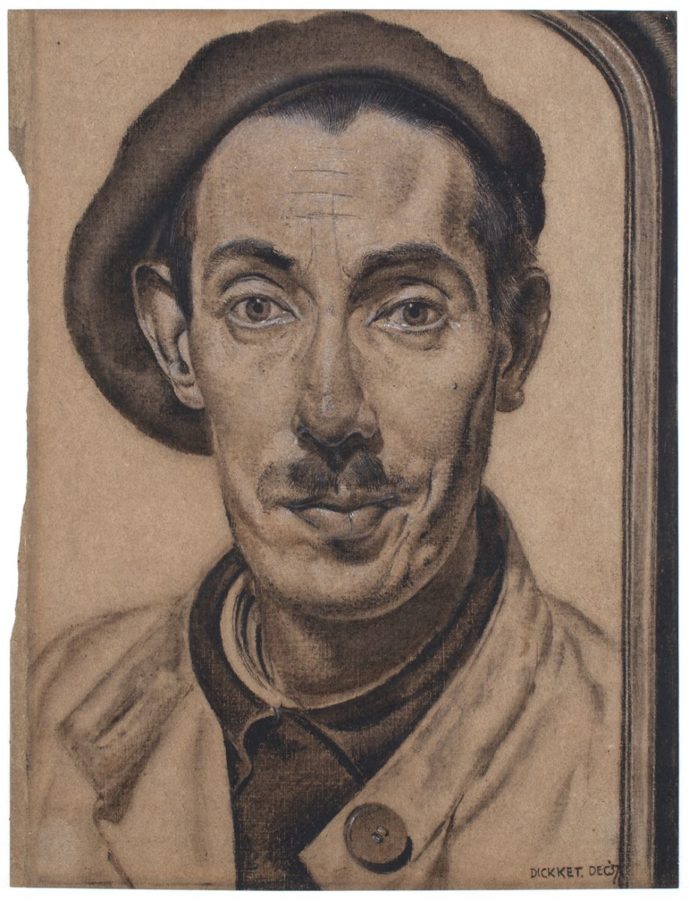 Dick Ket: Dick Ket, Self-portrait with a beret, 1937, Museum Arnhem. Photograph by Marc Pluim
