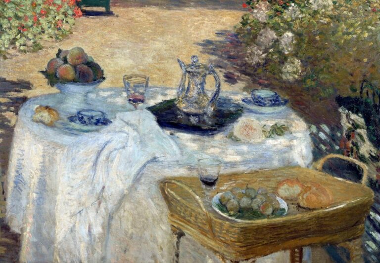 Picnic Inspirations Art: Claude Monet, The Luncheon, 1873, Musée d’Orsay, Paris, France.
