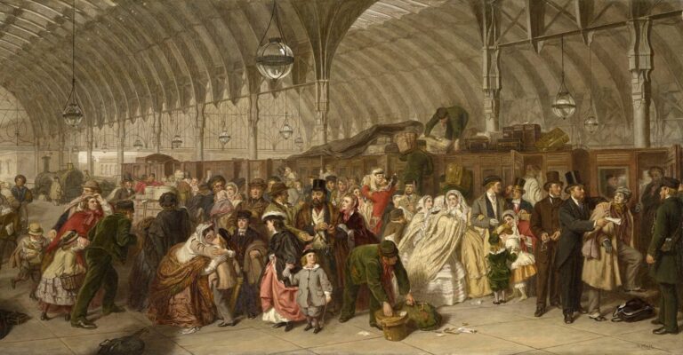Victorians: William Powell Frith, The Railway Station, c.1862-1909, Royal Collection, London, UK.
