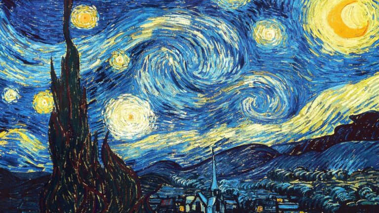 books Van Gogh: Vincent Van Gogh, The Starry Night, 1889, Museum of Modern Art, New York, NY, USA.
