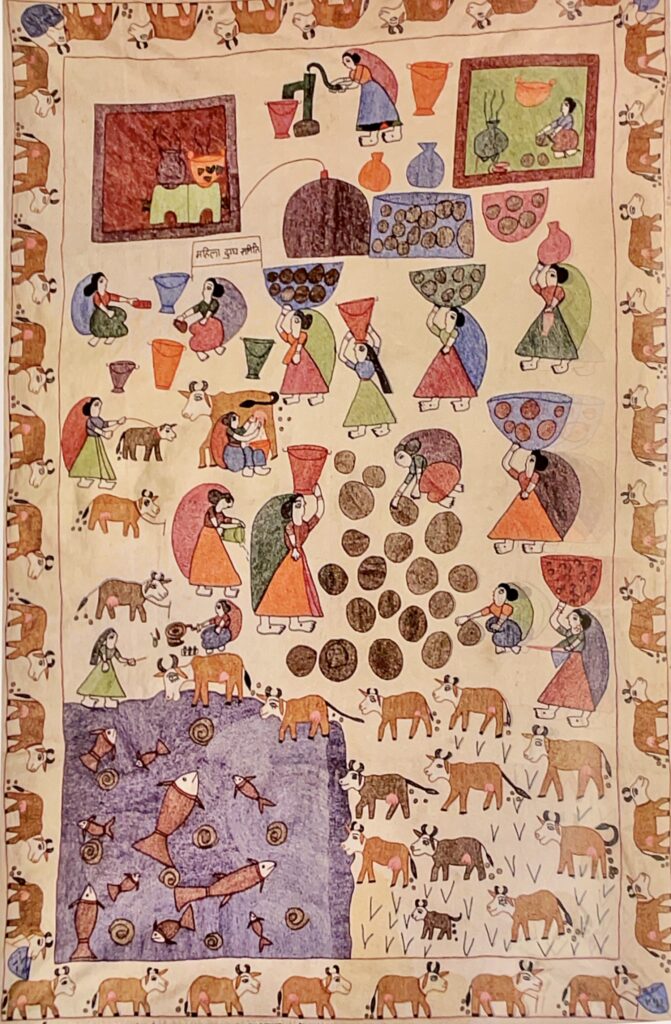 Shedding The Shackles: craft, Nirmila Devi, cow dung sujuni, 1999