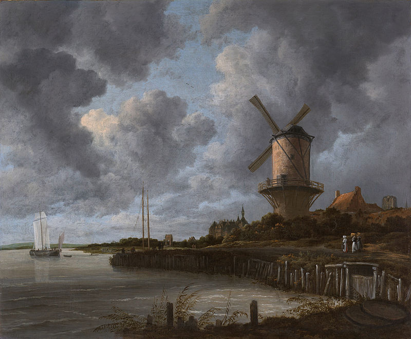 dutch golden age: Jacob van Ruisdael, Windmill at Wijk bij Duurstede, c. 1670