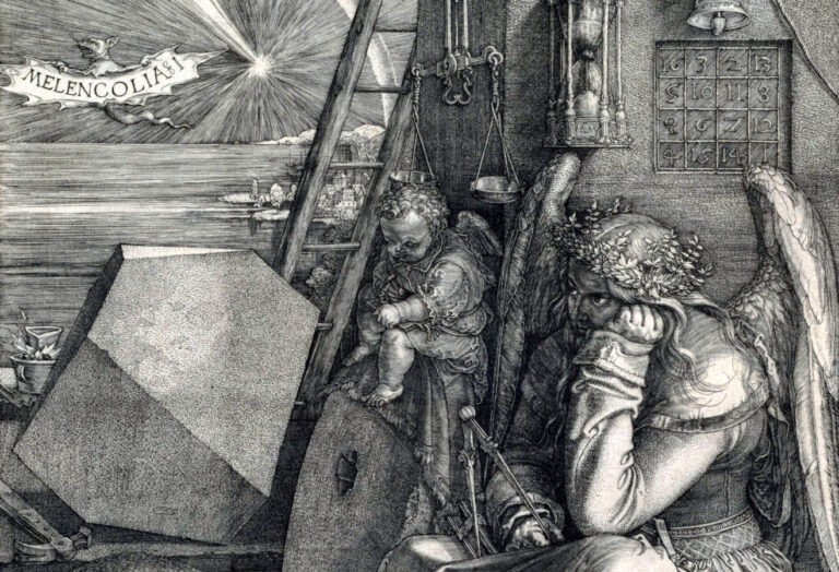 Dürer Magic Square: Albrecht Dürer, Melencolia I, 1514, National Gallery of Art, Washington, DC, USA. Detail.
