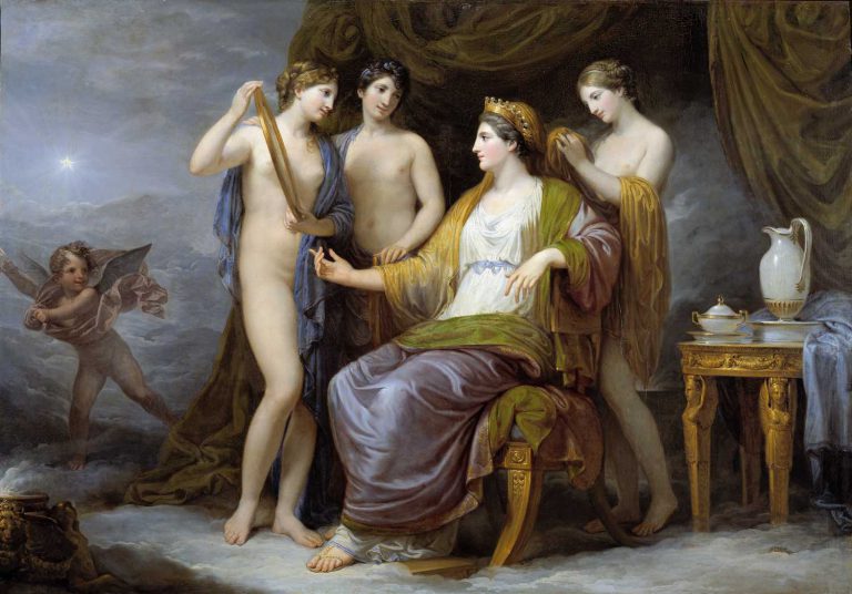 Women Greek Mythology: Badass Women of Greek Mythology: Andrea Appiani, Juno Dressed by the Graces, 1811, Civic Museum of Brescia, Brescia, Italy. Wikimedia Commons (public domain).
