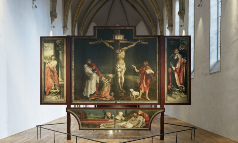 Isenheim Altarpiece: Matthias Grünewald, Isenheim Altarpiece, 1512-1516, Musée Unterlinden, Colmar, France. Detail.
