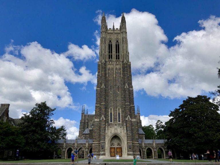 Duke Chapel: Front view of the Duke University Chapel, Durham, North Carolina, USA. Wikimedia Commons.
