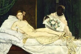 Reclining nude -Olympia painted by Edouard Manet in 1856