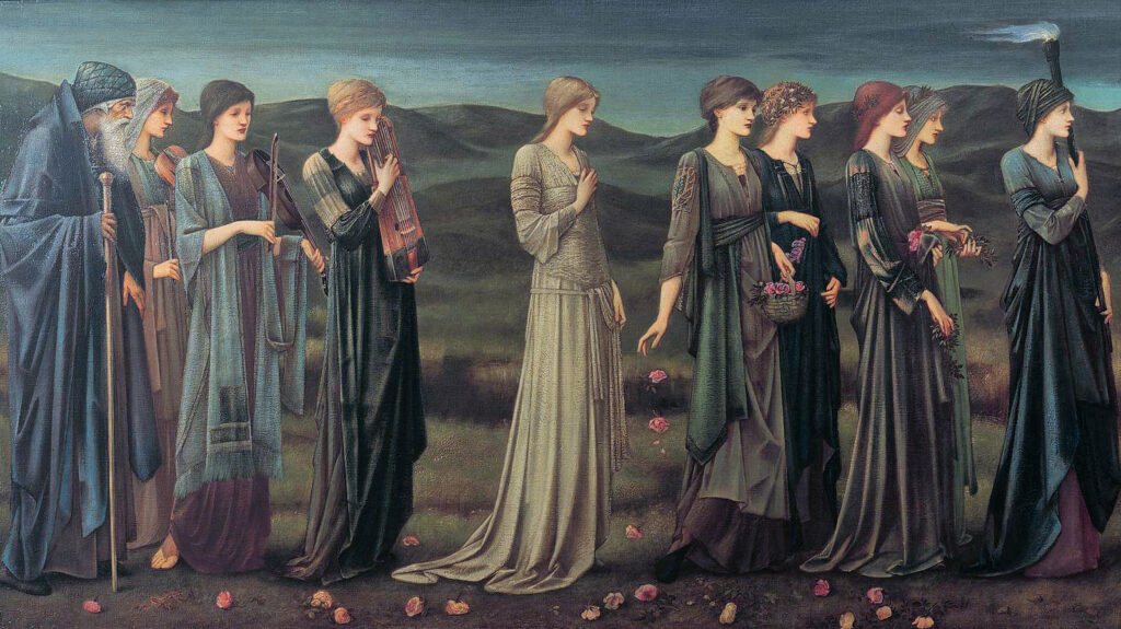 Royal Museums of Fine Arts of Belgium collection highlights: Edward Burne-Jones, Psyche's Wedding, 1895, Royal Museums of Fine Arts of Belgium, Brussels, Belgium.