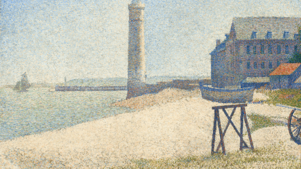 The Lighthouse At Honfleur By Georges Seurat DailyArt Magazine the-lighthouse-at-honfleur-by-georges-seurat-dailyart-magazine