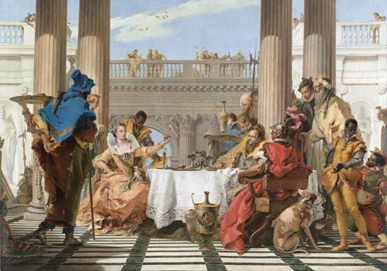 frescoes Giovanni Battista Tiepolo: Giambattista Tiepolo, The Banquet of Cleopatra, 1744, National Gallery of Victoria, Melbourne, Australia. Wikimedia Commons (public domain).
