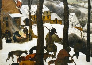 Hunters in the Snow Bruegel: Pieter Bruegel the Elder, Hunters in the Snow, 1565, Kunsthistorisches Museum, Vienna, Austria. Detail.
