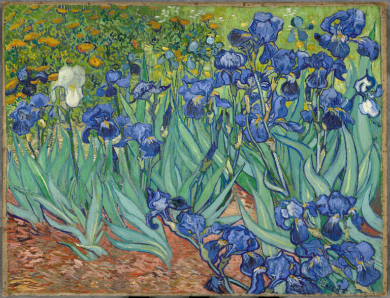 Vincent van Gogh Irises: Vincent van Gogh, Irises, 1889, J. Paul Getty Museum, Los Angeles, CA, USA.
