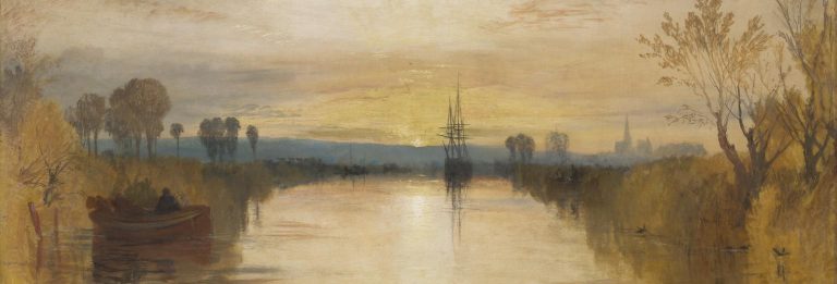 and and industry david stacey: J.M.W. Turner, Chichester Canal, ca. 1828, Tate, London, UK. Detail.
