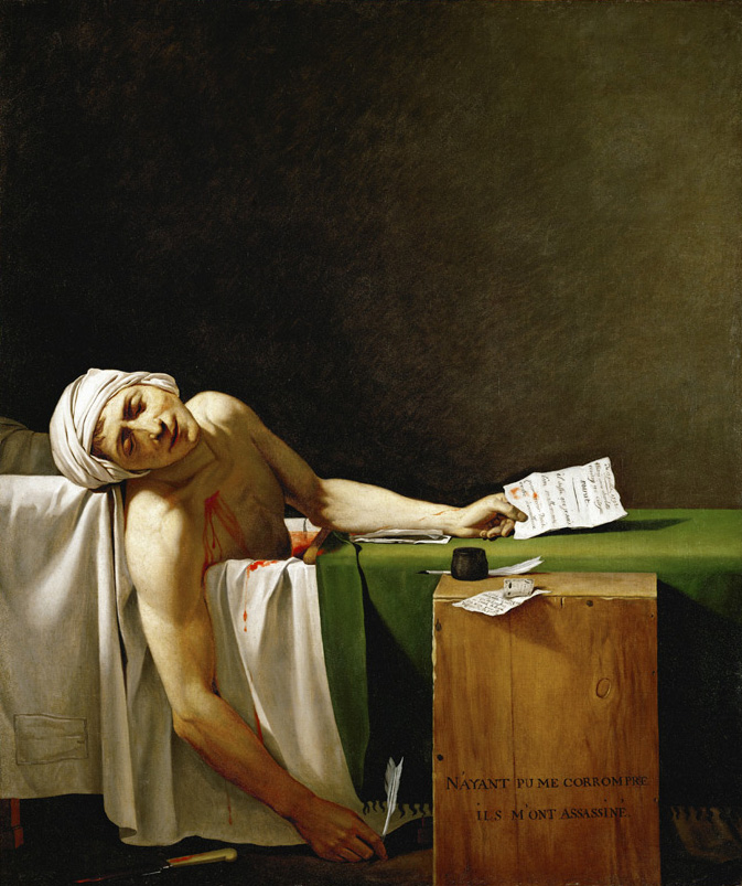 Royal Museums of Fine Arts of Belgium Highlights: Jacques-Louis David, The Death of Marat, 1793, Royal Museums of Fine Arts of Belgium, Brussels, Belgium.