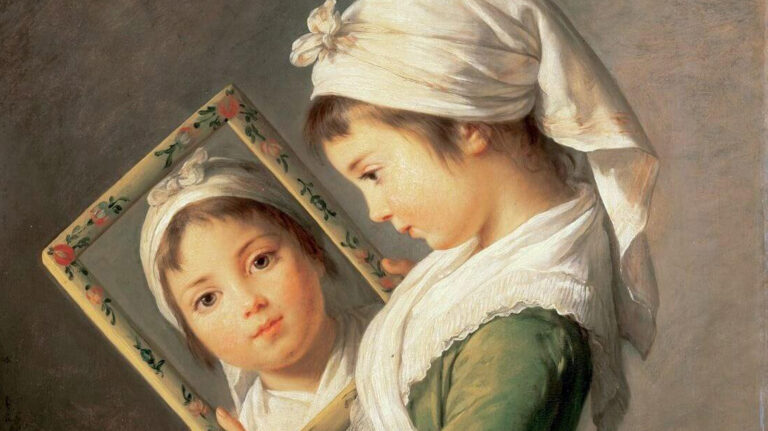 teach kids about art: Elisabeth Louise Vigée-Lebrun, Julie Lebrun (detail), 1787. Collection of Michel David-Weill. Photo via Wikimedia Commons (Public Domain).
