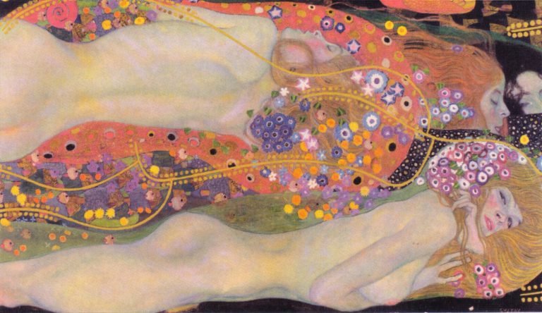 art nouveau: Gustav Klimt, Water Serpents II, 1904, private collection. WikiData (public domain).
