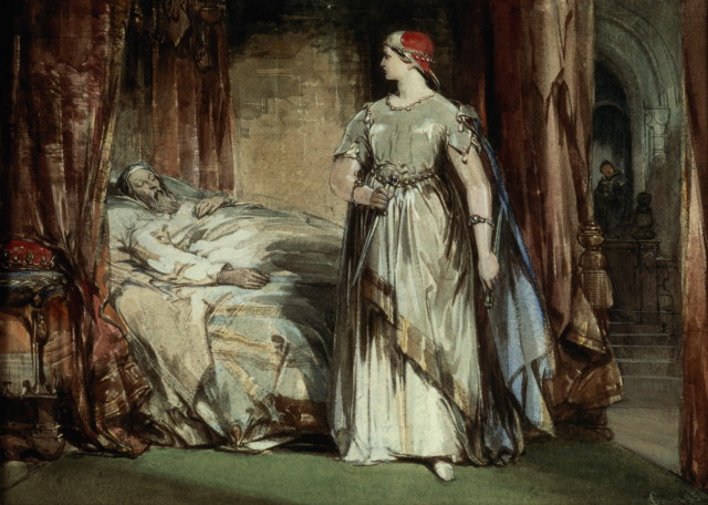 murderess: George Cattermole, Lady Macbeth, 1850, Victoria Albert Museum London UK (The Bridgeman Art Library)
