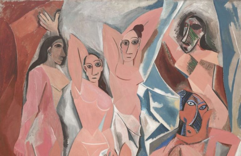 cubism: Pablo Picasso, Les Demoiselles d’Avignon, 1907, Museum of Modern Art, New York, NY, USA. Detail.
