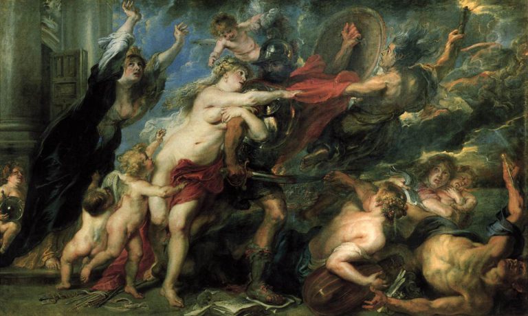Rubens paintings: Peter Paul Rubens, The Consequences of War, 1637-1638, Palazzo Pitti, Florence, Italy.
