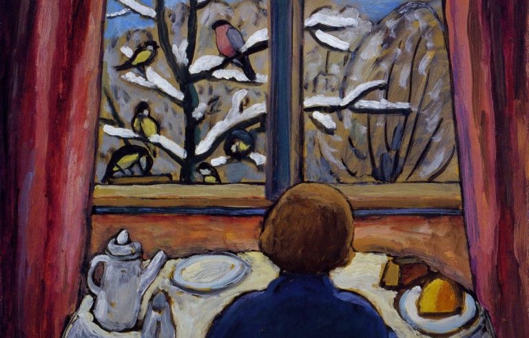 Gabriele Münter: Gabriele Munter, Breakfast of the Birds, 1934, National Museum of Women in the Arts, Washington, DC, USA. Detail.
